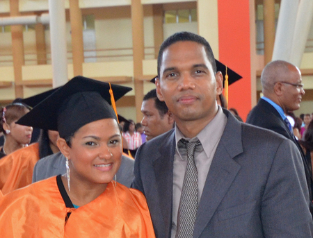 Edward Rivas in the Dominican Republic, graduation day