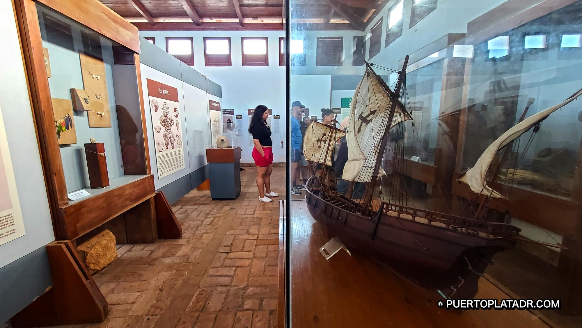 Spanish tourists take the tour of La Isabela museum in Puerto Plata DR