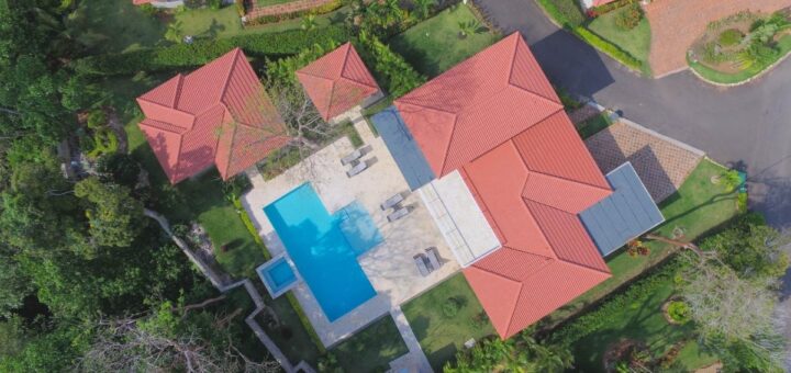 aerial view of the villa ultima