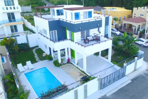 aerial view of the house in Puerto Plata